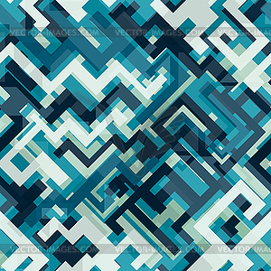 Blue tech seamless pattern - vector image