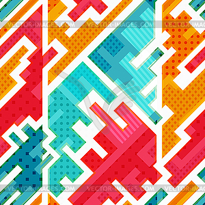 Bright funky seamless pattern - vector image