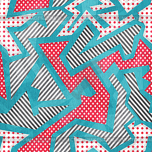 Cloth geometric seamless pattern with grunge effect - vector clipart