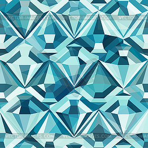 Cold color diamond seamless pattern - vector image