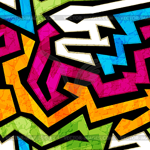 Цвета граффити бесшовных текстур с гранж эффект - стоковый векторный клипарт