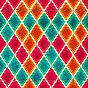 Colored mosaic seamless pattern - vector clipart