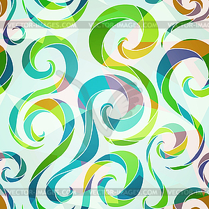 Colored spiral seamless pattern - stock vector clipart