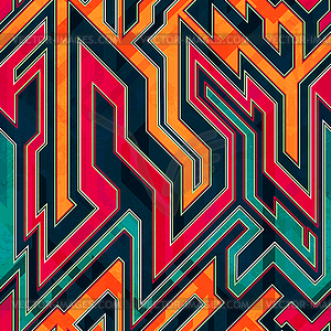 Fantastic maze seamless pattern - vector image