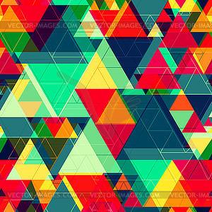 Bright color triangle seamless texture - vector clipart