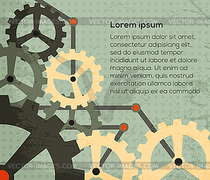 Grunge cogwheel background - vector clipart