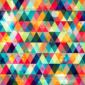 Гранж цветном треугольник бесшовные модели - рисунок в векторном формате