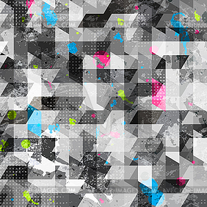 Grunge geometric seamless texture - vector clipart