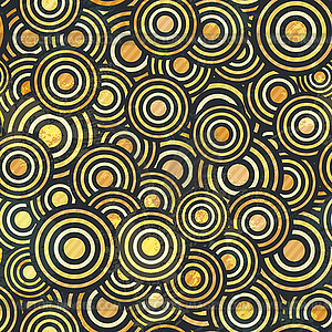 Grunge gold circle seamless - vector image