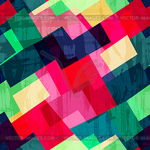 Grunge mosaic seamless pattern with blob effect - vector image