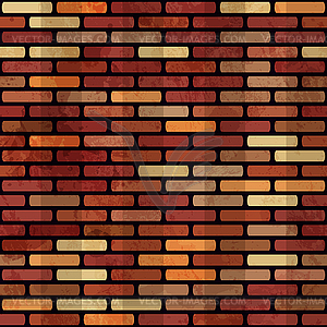 Grunge red brick wall seamless - vector clipart