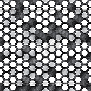 Monochrome cell seamless pattern - vector image