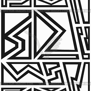 Monochrome geometric seamless pattern - vector image