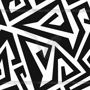 Monochrome labyrinth seamless pattern - vector clip art