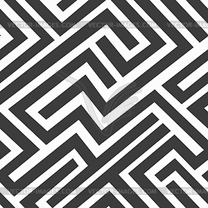 Monochrome maze seamless pattern - vector image