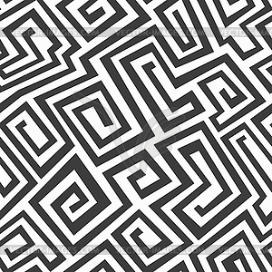 Monochrome maze seamless pattern - vector EPS clipart