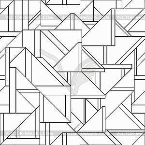 Monochrome retro triangle seamless pattern - vector clipart