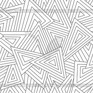 Monochrome scattered triangle seamless texture - vector image