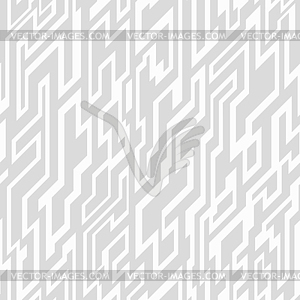 Monochrome tech geometric seamless pattern - vector image