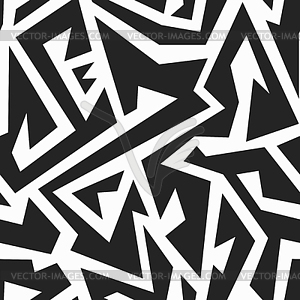 Monochrome tribal seamless pattern - vector image