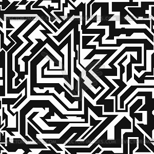 Monochrome tribal seamless pattern - vector clipart