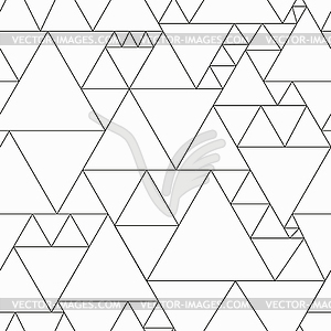 Monochrome triangle seamless pattern - vector clipart