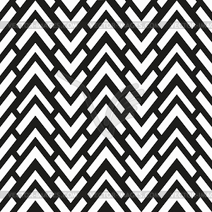 Monochrome zigzag seamless pattern - vector image