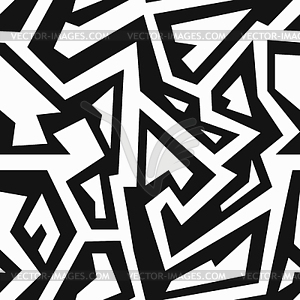 Monochrome retro geometric seamless pattern - vector image