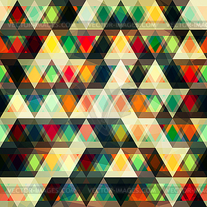 Mosaic triangles seamless pattern - vector clipart