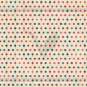 Point seamless pattern with grunge effect - vector clipart
