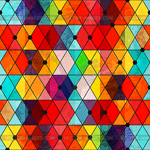 Rainbow color mosaic seamless pattern - vector clipart