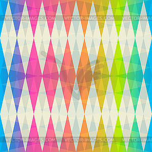 Rainbow rhombus seamless pattern - vector clipart