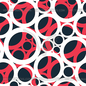 Red circle seamless pattern - vector image