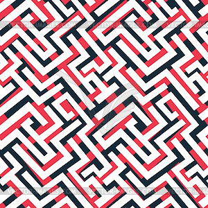 Red maze pattern - vector image