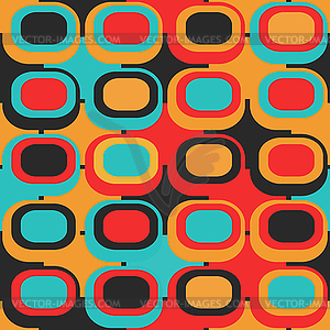 Retro circle seamless pattern - vector clipart