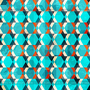 Retro geometric grunge seamless - vector clipart