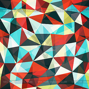 Retro mosaic triangle seamless pattern - vector image