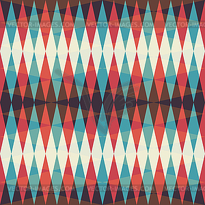 Retro rhombus seamless pattern - vector clipart