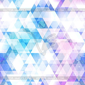 Голубой треугольник бесшовных текстур с гранж - графика в векторе