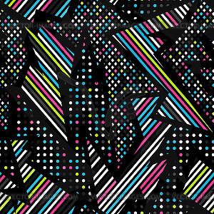 Spectrum music geometric seamless pattern - vector image