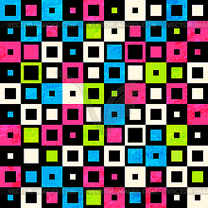 Square neon seamless pattern - vector clipart