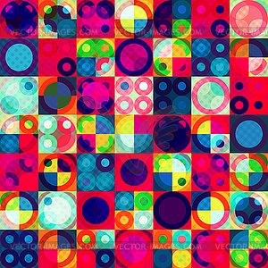 Bright circle seamless pattern - vector clipart
