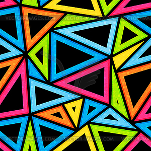 Bright triangle seamless pattern - vector image