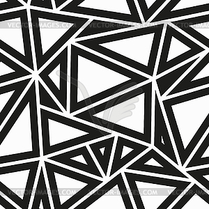 Monochrome triangle seamless pattern - vector clipart