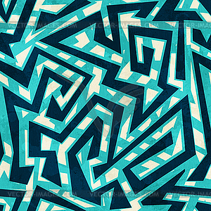 Sea maze seamless pattern - vector clipart