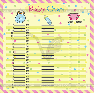 Baby chart for moms - colorful - vector image