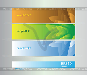 Набор красочных баннеров - векторный клипарт / векторное изображение