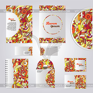 Corporate Identity template - color vector clipart