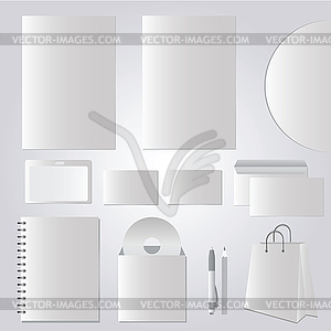 Stationery design, corporate templates - set - vector image