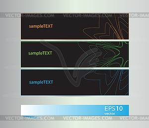 Набор баннеров - векторное изображение EPS